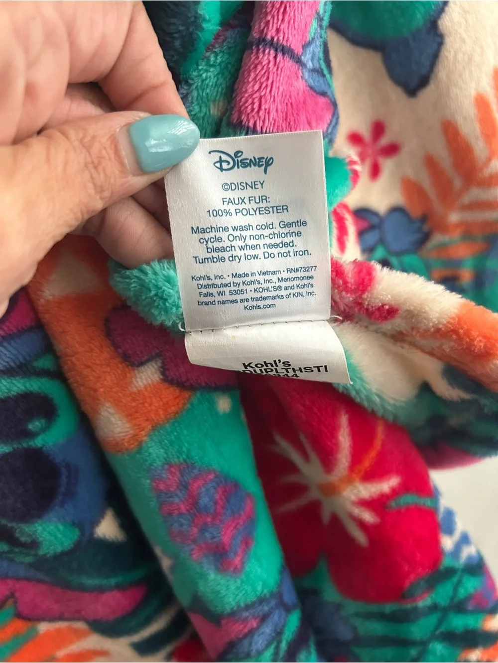 The Big One Tropical Stitch Blanker in Teal Pink Orange